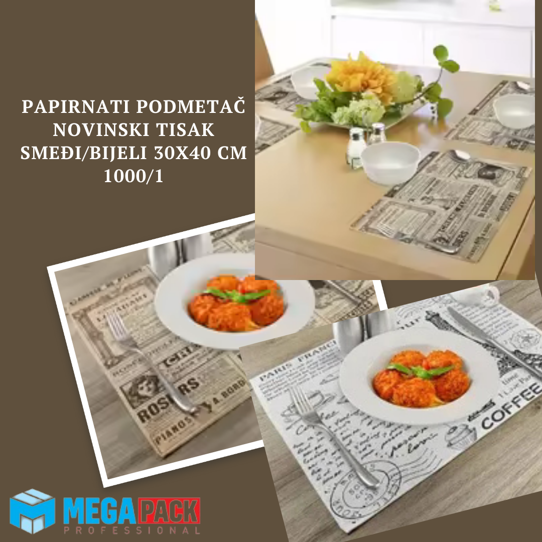 PAPIRNATI PODMETAČI ZA STOLOVE