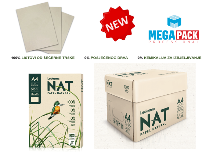 NEW NOVO - SUGAR CANE COPY PAPER - 100% ECO