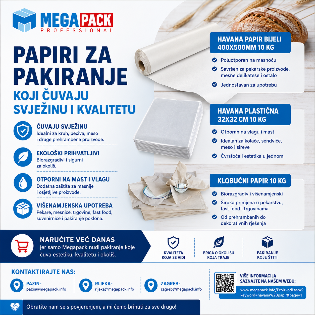 Papiri za pakiranje koji čuvaju svježinu i kvalitetu