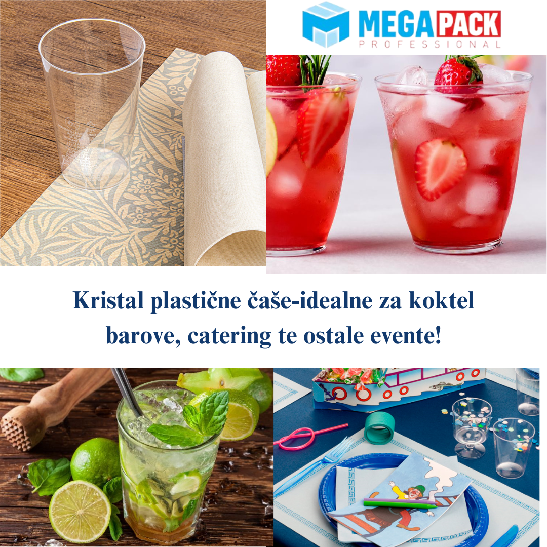 Kristalne plastične čaše