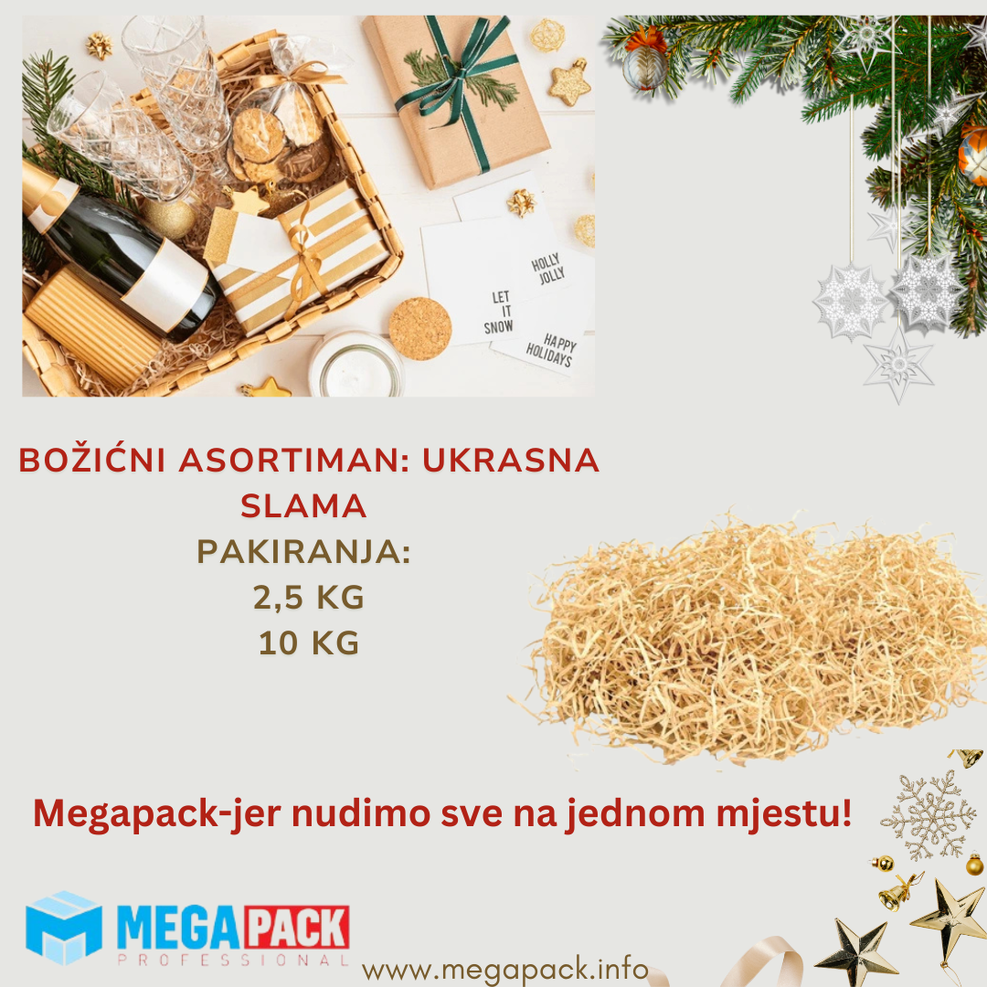 UKRASNA SLAMA U PAKIRANJU OD 2,5 KG ILI 10 KG