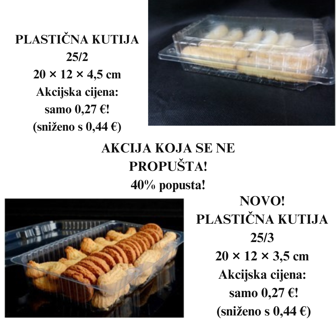 AKCIJA NA PLASTIČNE KUTIJE ZA KOLAČE