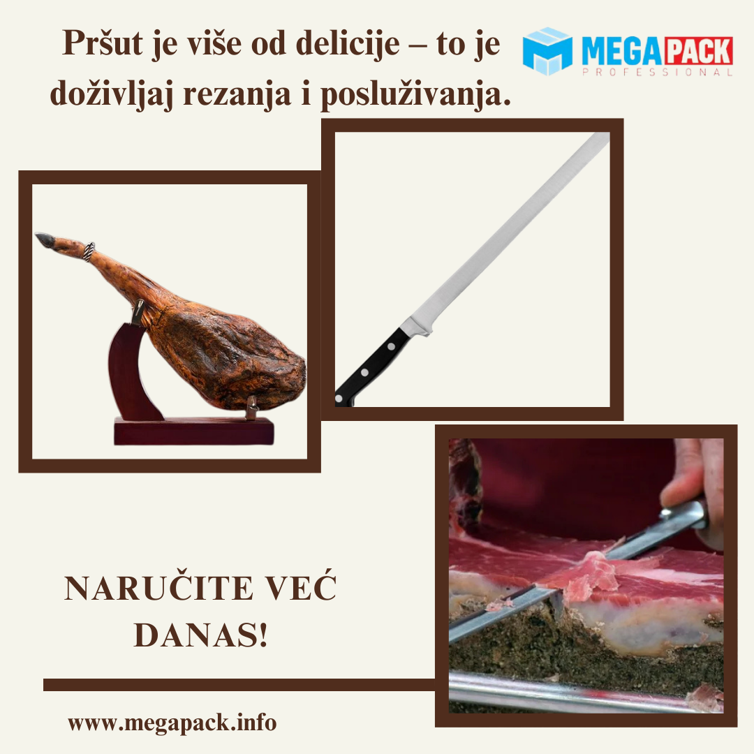 Stalak i nož za pršut