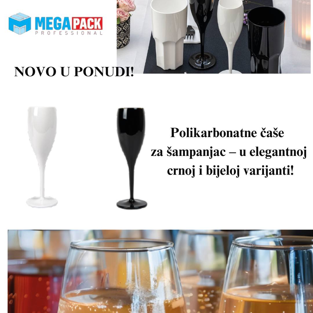 Nove polikarbonatne čaše za šampanjac