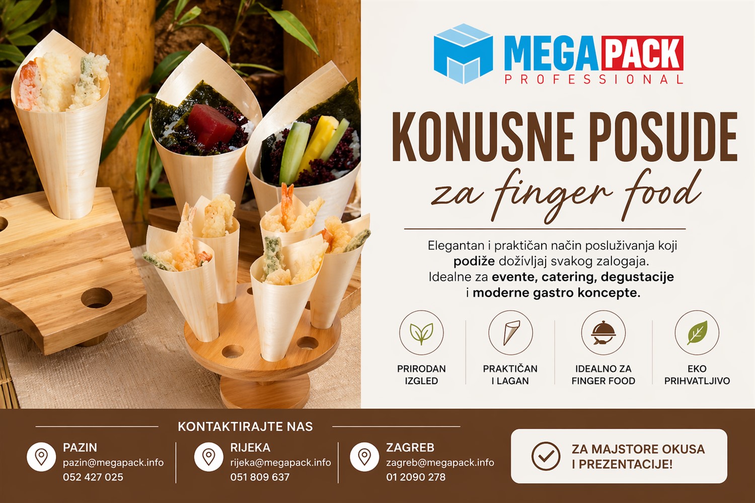 Konusne posude za finger food