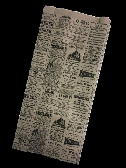 PAPIRNATA VREĆICA SMEĐA TISAK NOVINE - OLD NEWSPAPER *PROMOTIVNA AKCIJA*