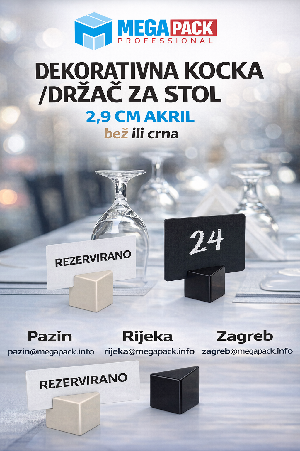 Dekorativna kocka / držač za stol