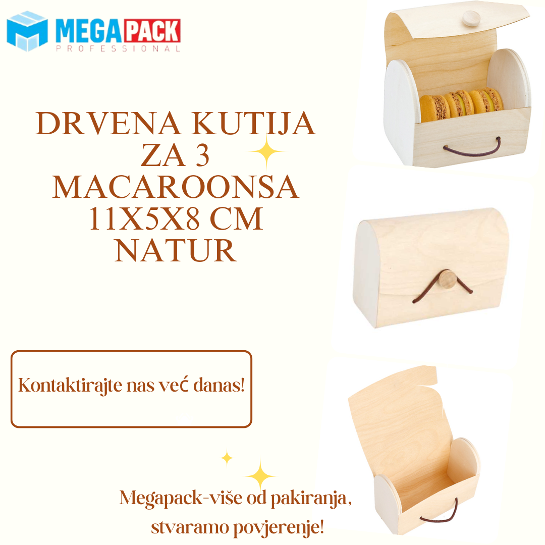 NOVO U PONUDI -DRVENA KUTIJA ZA MACARONSE