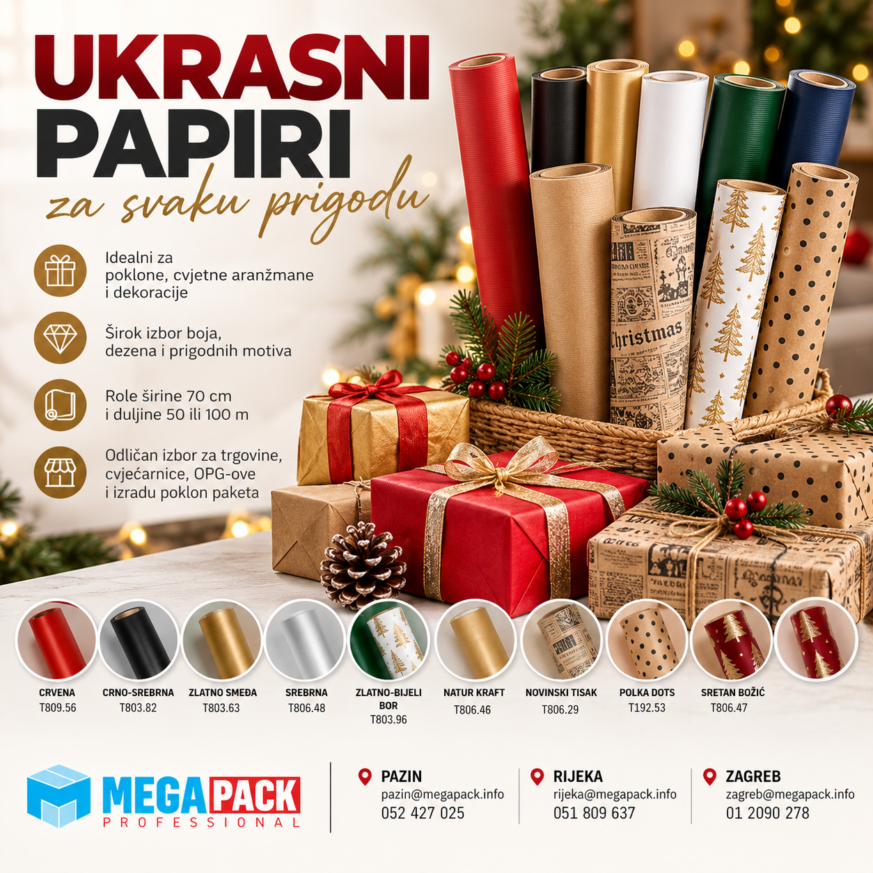 UKRASNI PAPIRI ZA ZAMATANJE