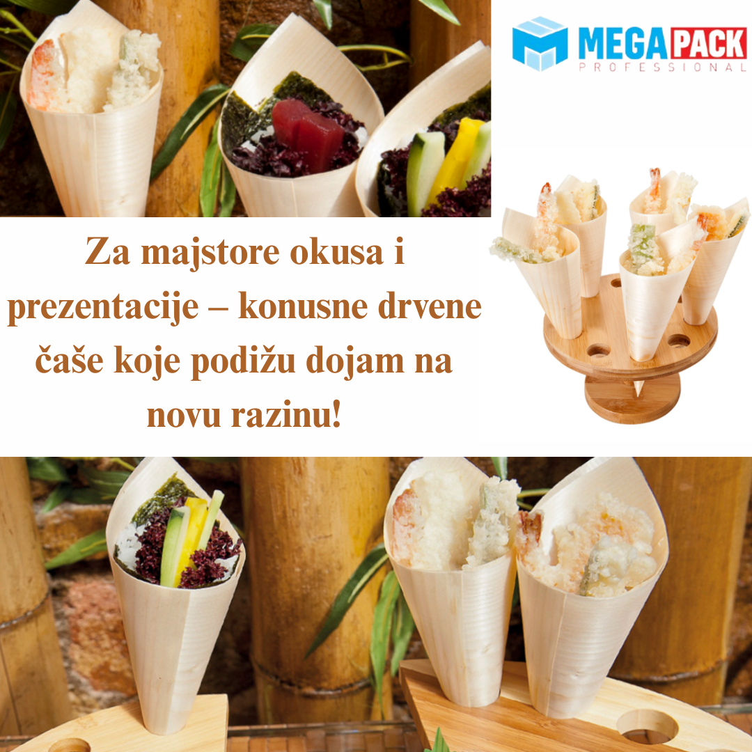 Konusne drvene čaše
