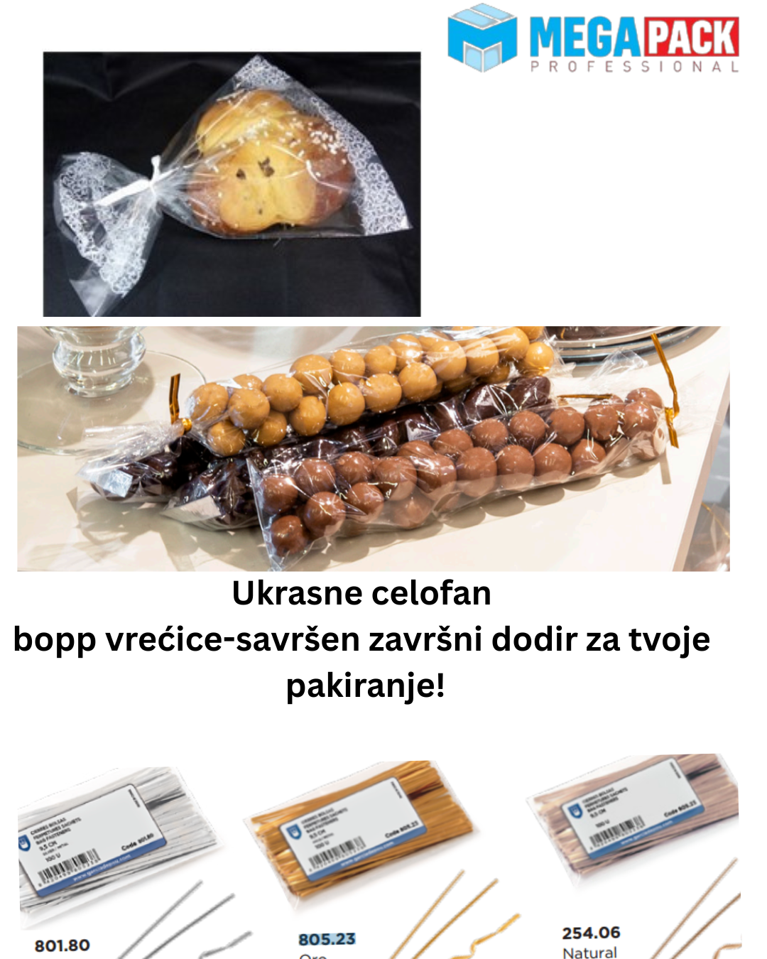 CELOFAN BOPP VREĆICA S ČIPKOM