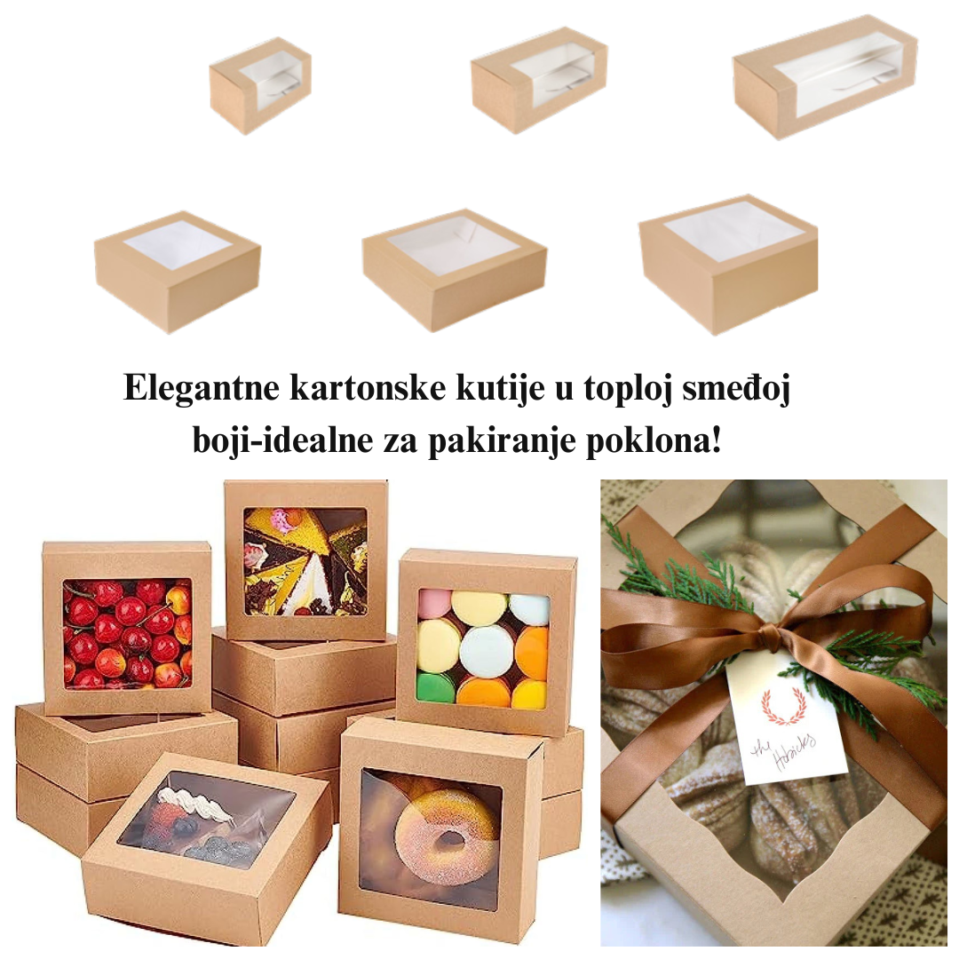 Kartonske kutije u elegantnoj smeđoj boji