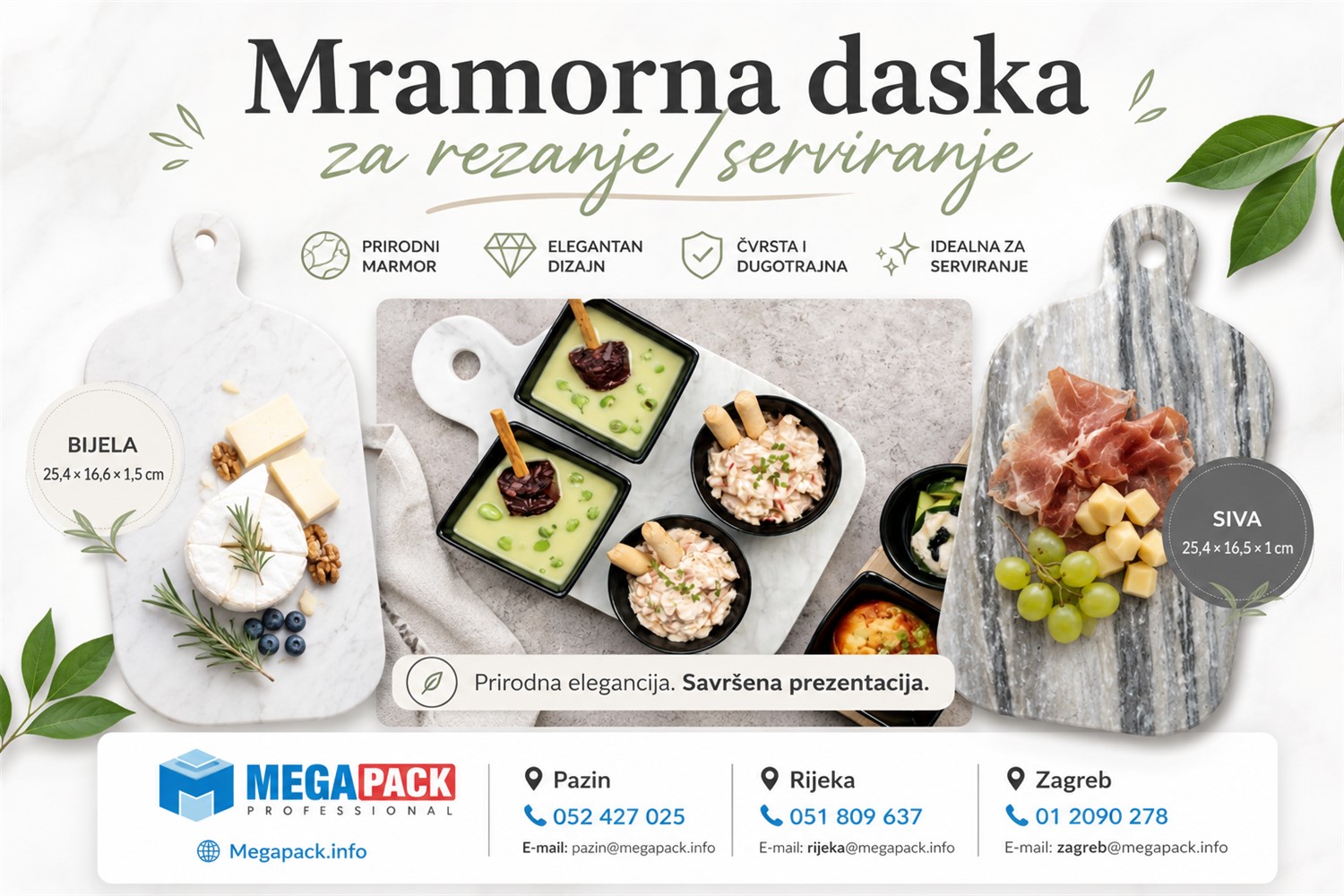 Mramorne daske za sjeckanje i serviranje – spoj elegancije i funkcionalnosti