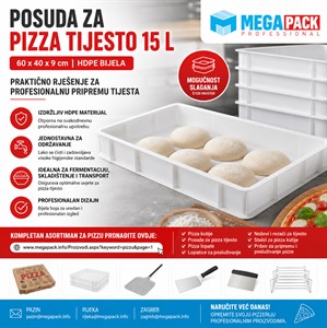 Posuda za pizza tijesto 15 L – profesionalno rješenje za pripremu i skladištenje tijesta