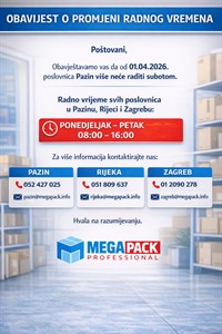 OBAVIJEST O PROMJENI RADNOG VREMENA