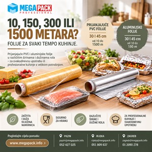 Prijanjajuće i aluminijske folije za profesionalnu upotrebu