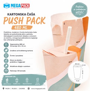 KARTONSKA ČAŠA "PUSH PACK" 480 ML