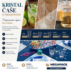 Kristal čaše u Megapacku – profesionalan dojam bez stakla