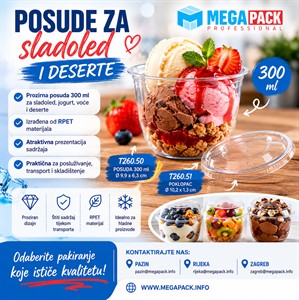 Prozirne posude za sladoled i deserte